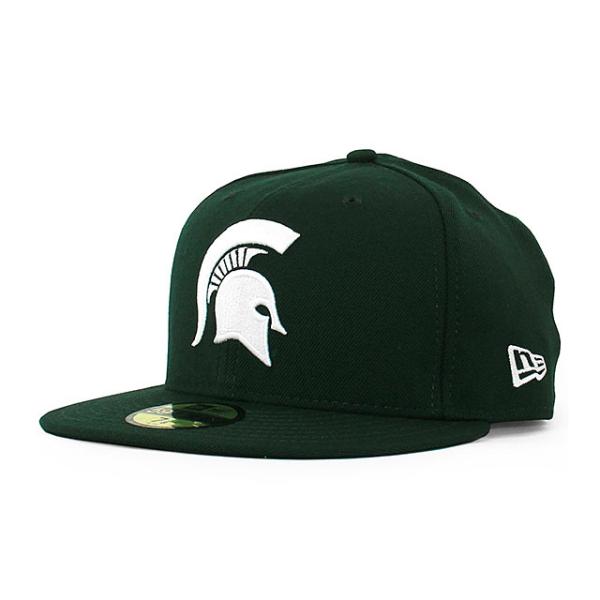 ニューエラ キャップ 59FIFTY ミシガンステイト スパルタンズ NCAA TEAM BASIC FITTED CAP DK GREEN