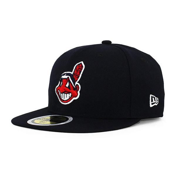 子供用 ニューエラ キャップ 59FIFTY クリーブランド インディアンス YOUTH MLB ON-FIELD ALT-2 FITTED CAP NAVY