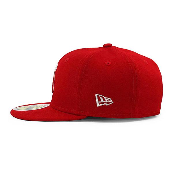子供用 ニューエラ キャップ 59FIFTY ロサンゼルス エンゼルス YOUTH MLB ON FIELD AUTHENTIC GAME FITTED CAP RED