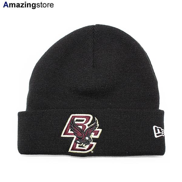 ニューエラ カフニットキャップ ビーニー ボストン カレッジ イーグルス NCAA CUFFED KNIT BEANIE BLACK