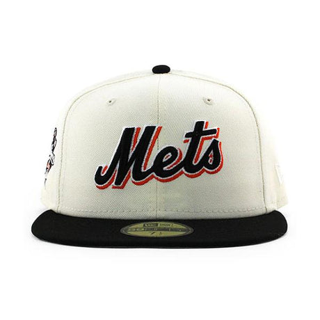 ニューエラ キャップ 59FIFTY ニューヨーク メッツ MLB 2000 WORLD SERIES SUBWAY SERIES GREY BOTTOM FITTED CAP CREAM BLACK NEW ERA NEW YORK METS