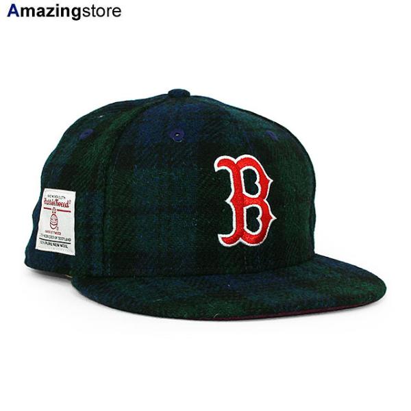 BODEGA コラボ  ニューエラ キャップ 59FIFTY ボストン レッドソックス  MLB HARRIS TWEED COLLABO FITTED CAP NAVY  NEW ERA BOSTON RED SOX ボデガ