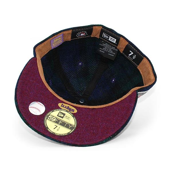 BODEGA コラボ  ニューエラ キャップ 59FIFTY ボストン レッドソックス  MLB HARRIS TWEED COLLABO FITTED CAP NAVY  NEW ERA BOSTON RED SOX ボデガ