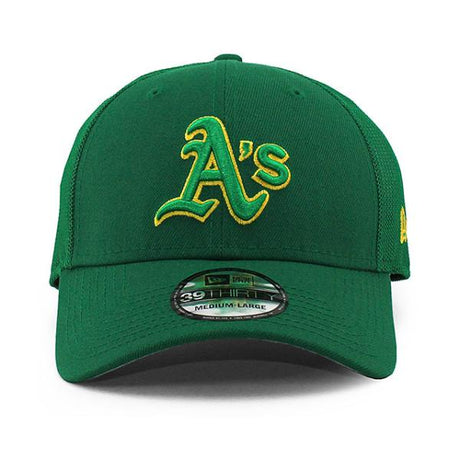 ニューエラ キャップ 39THIRTY オークランド アスレチックス MLB TRUCKER BP FLEX FIT CAP GREEN