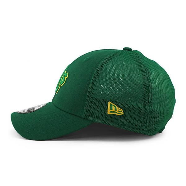 ニューエラ キャップ 39THIRTY オークランド アスレチックス MLB TRUCKER BP FLEX FIT CAP GREEN
