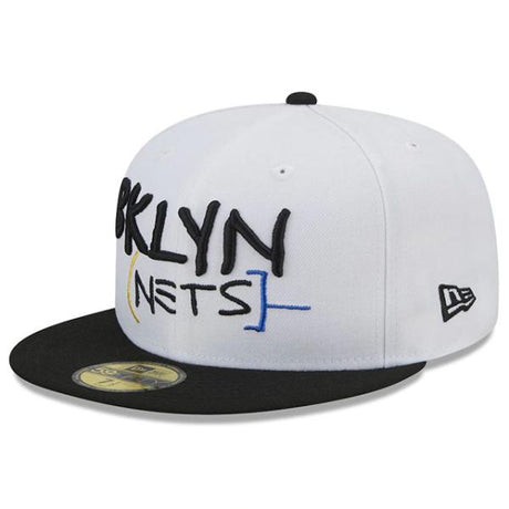 ニューエラ キャップ 59FIFTY ブルックリン ネッツ 2022-23 NBA CITY EDITION FITTED CAP WHITE-BLACK NEW ERA BROOKLYN NETS