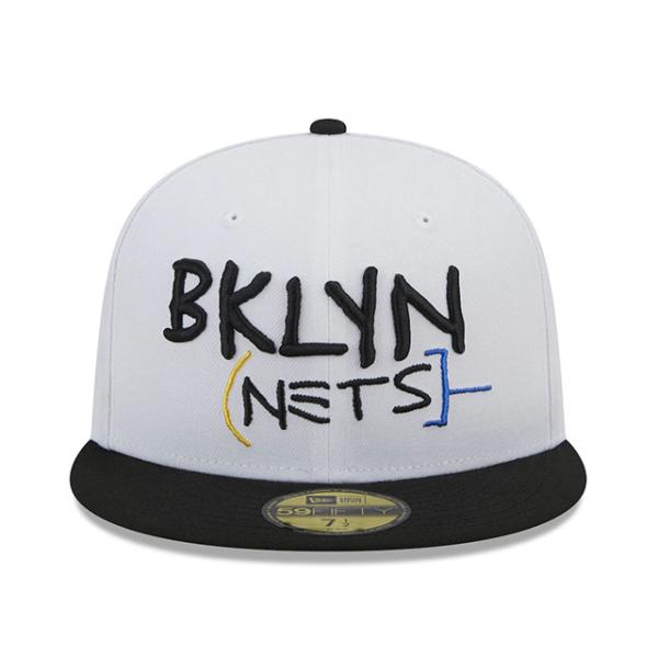 ニューエラ キャップ 59FIFTY ブルックリン ネッツ 2022-23 NBA CITY EDITION FITTED CAP WHITE-BLACK NEW ERA BROOKLYN NETS