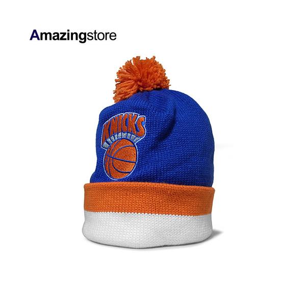 ミッチェル&ネス ニットキャップ ビーニー ニューヨーク ニックス XL-LOGO BEANIE BLUE