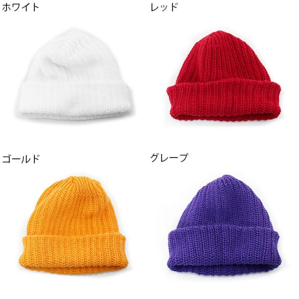13色展開 コロンビアニットキャップ コットンビーニー WATCH CAP BEANIE COLUMBIA KNIT BLANK black white red gold grape natural evergreen burgundy navy