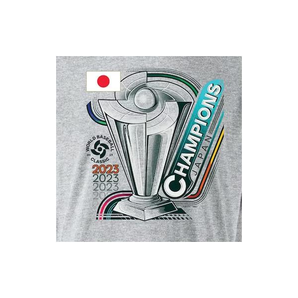 海外取寄 WBC 日本代表 Tシャツ 2023 WORLD BASEBALL CLASSIC CHAMPIONS TRI-BLEND T-SHIRT GREY