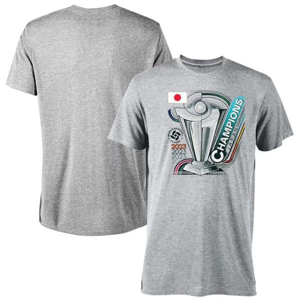 即日発送 WBC 日本代表 Tシャツ 2023 WORLD BASEBALL CLASSIC CHAMPIONS TRI-BLEND T-SHIRT GREY