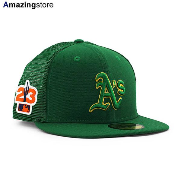 ニューエラキャップ 59FIFTY オークランド アスレチックス 2023 MLB SPRING TRAINING FITTED CAP GREEN NEW ERA OAKLAND ATHLETICS