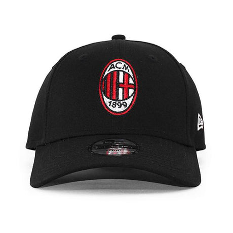 EU限定 子供用 ニューエラ キャップ 9FORTY ACミラン YOUTH SERIA A CORE STRAPBACK CAP BLACK