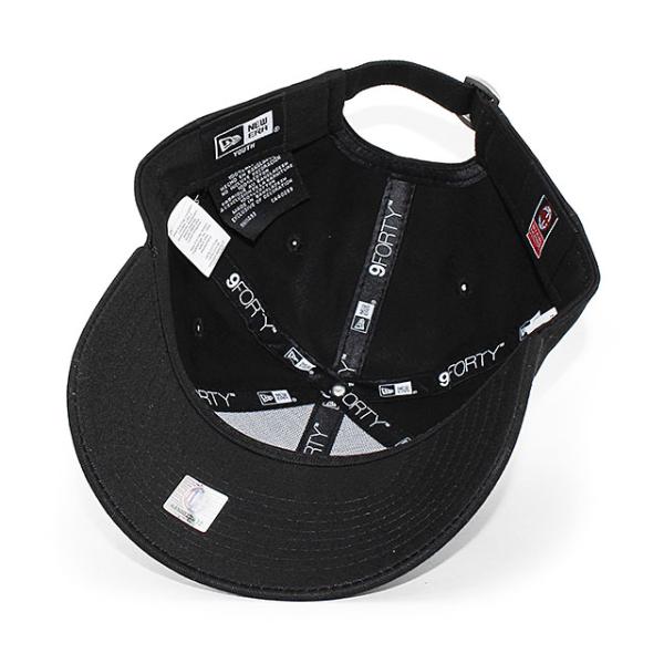 EU限定 子供用 ニューエラ キャップ 9FORTY ACミラン YOUTH SERIA A CORE STRAPBACK CAP BLACK