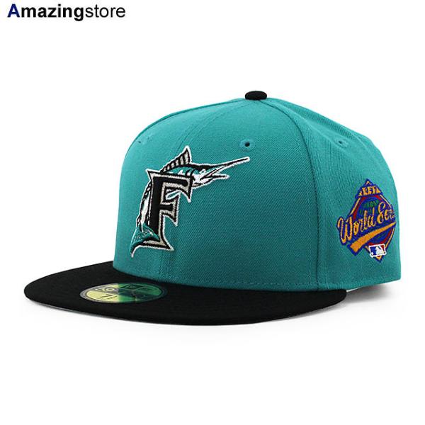 ニューエラ キャップ 59FIFTY フロリダ マーリンズ MLB 1997 WORLD SERIES ALTERNATE FITTED CAP TEAL