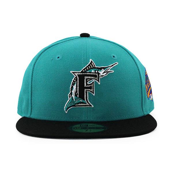 ニューエラ キャップ 59FIFTY フロリダ マーリンズ MLB 1997 WORLD SERIES ALTERNATE FITTED CAP TEAL