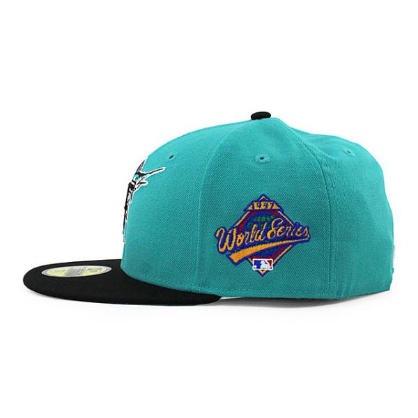 ニューエラ キャップ 59FIFTY フロリダ マーリンズ MLB 1997 WORLD SERIES ALTERNATE FITTED CAP TEAL