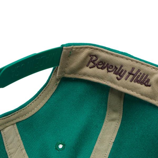 フッドハット スナップバックキャップ BEVERLY HILLS SNAPBACK CAP GREEN HOOD HAT