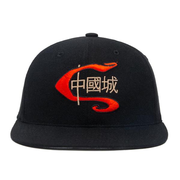 フッドハット スナップバックキャップ CHINATOWN SNAPBACK CAP BLACK HOOD HAT チャイナタウン