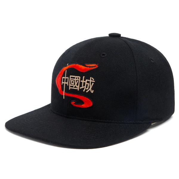 フッドハット スナップバックキャップ CHINATOWN SNAPBACK CAP BLACK HOOD HAT チャイナタウン