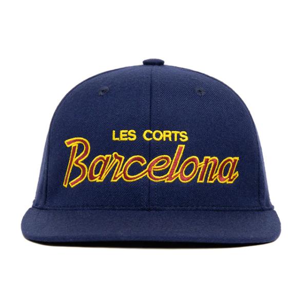 フッドハット スナップバックキャップ LES CORTS BARCELONA SNAPBACK CAP NAVY HOOD HAT バルセロナ