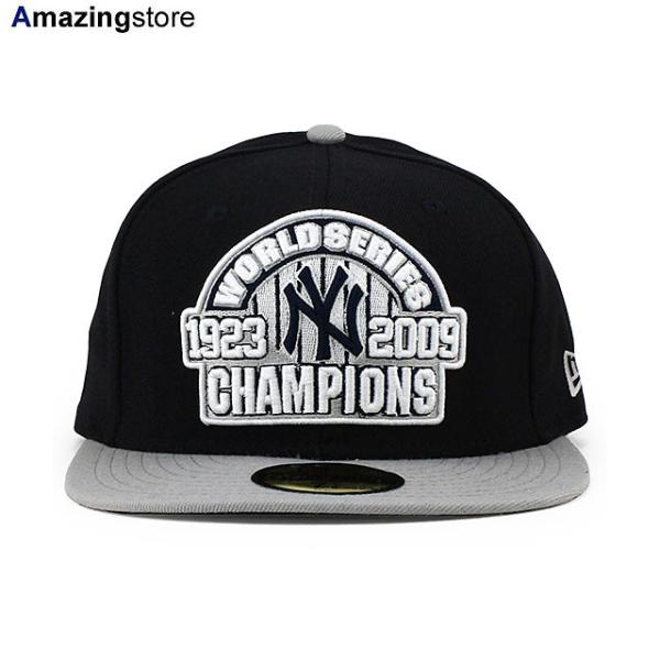 DEADSTOCK ニューエラ キャップ 59FIFTY ニューヨーク ヤンキース  MLB 1923-2009 WORLD SERIES CHAMPIONS FITTED CAP NAVY-GREY  NEW ERA NEW YORK YANKEES