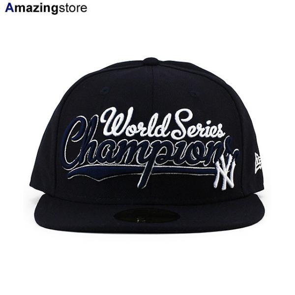 DEADSTOCK ニューエラ キャップ 59FIFTY ニューヨーク ヤンキース  MLB 2009 WORLD SERIES CHAMPIONS SCRIPT FITTED CAP NAVY  NEW ERA NEW YORK YANKEES