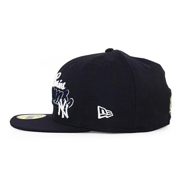 DEADSTOCK ニューエラ キャップ 59FIFTY ニューヨーク ヤンキース  MLB 2009 WORLD SERIES CHAMPIONS SCRIPT FITTED CAP NAVY  NEW ERA NEW YORK YANKEES