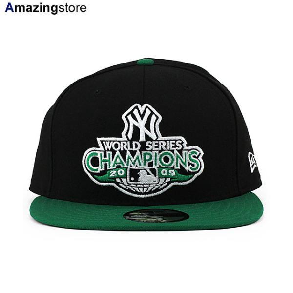 DEADSTOCK ニューエラ キャップ 59FIFTY ニューヨーク ヤンキース  MLB 2009 WORLD SERIES CHAMPIONS CREST FITTED CAP BLACK-GREEN  NEW ERA NEW YORK YANKEES