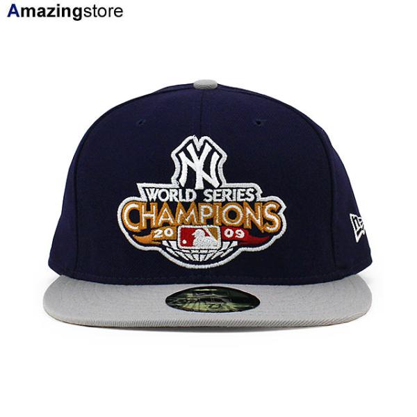 DEADSTOCK ニューエラ キャップ 59FIFTY ニューヨーク ヤンキース  MLB 2009 WORLD SERIES CHAMPIONS CREST FITTED CAP NAVY-GREY  NEW ERA NEW YORK YANKEES