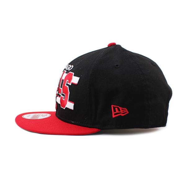 ニューエラ キャップ 9FIFTY スナップバック シカゴ ブルズ  WORDSTRIPE SNAPBACK CAP BLACK-RED  NEW ERA CHICAGO BULLS