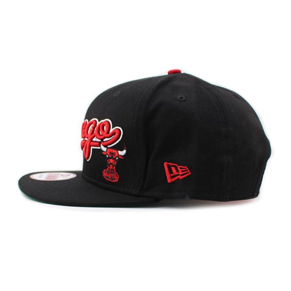 ニューエラ キャップ 9FIFTY スナップバック シカゴ ブルズ  BLOCK-SCRIPT SNAPBACK CAP BLACK  NEW ERA CHICAGO BULLS