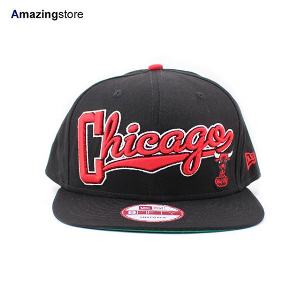 ニューエラ キャップ 9FIFTY スナップバック シカゴ ブルズ  BLOCK-SCRIPT SNAPBACK CAP BLACK  NEW ERA CHICAGO BULLS