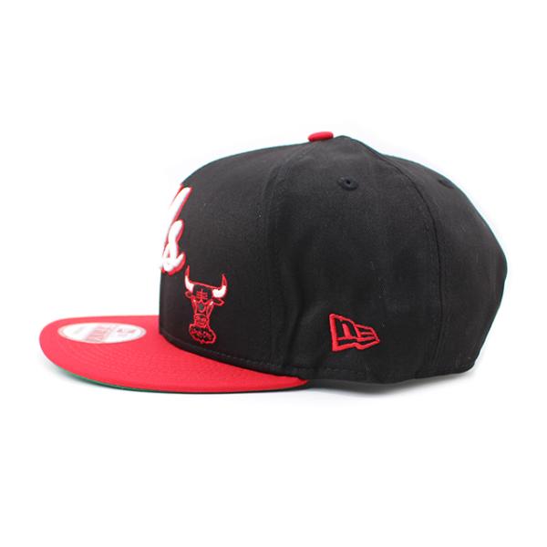ニューエラ キャップ 9FIFTY スナップバック シカゴ ブルズ  SWASH-SCRIPT SNAPBACK CAP BLACK-RED  NEW ERA CHICAGO BULLS