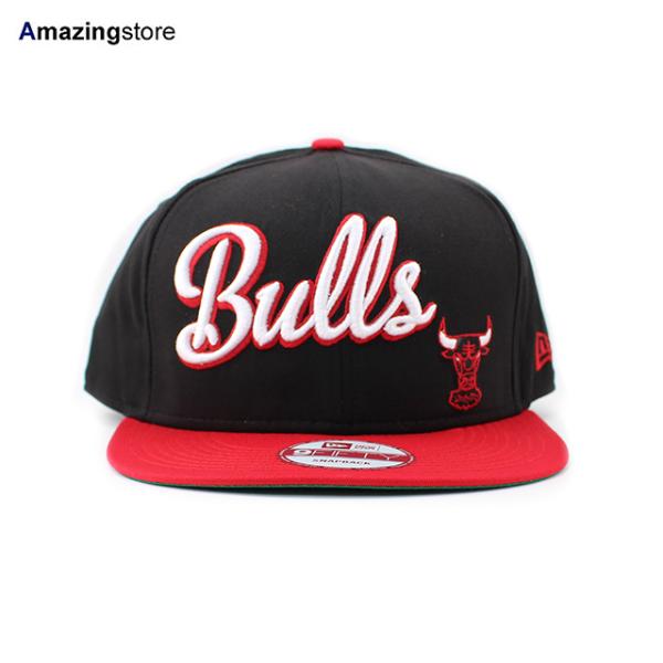 ニューエラ キャップ 9FIFTY スナップバック シカゴ ブルズ  SWASH-SCRIPT SNAPBACK CAP BLACK-RED  NEW ERA CHICAGO BULLS