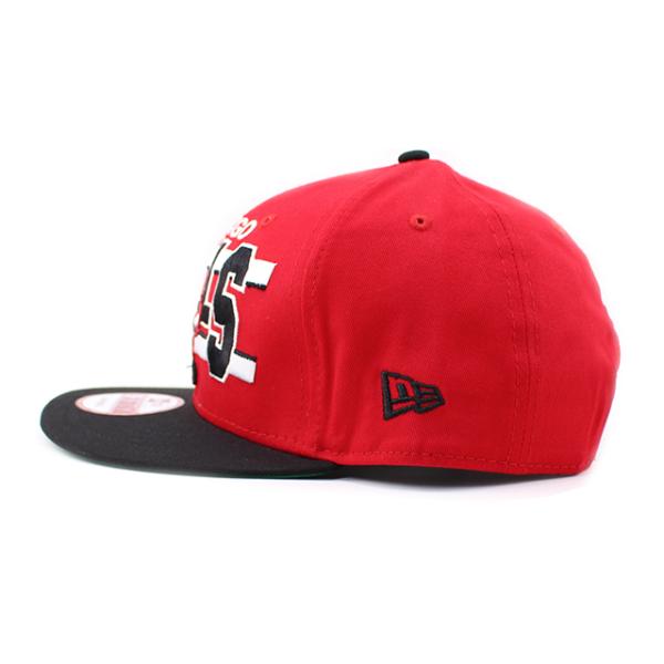 ニューエラ キャップ 9FIFTY スナップバック シカゴ ブルズ  WORDSTRIPE SNAPBACK CAP RED-BLACK  NEW ERA CHICAGO BULLS