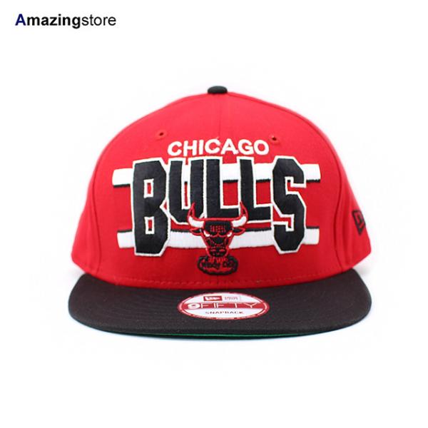 ニューエラ キャップ 9FIFTY スナップバック シカゴ ブルズ  WORDSTRIPE SNAPBACK CAP RED-BLACK  NEW ERA CHICAGO BULLS