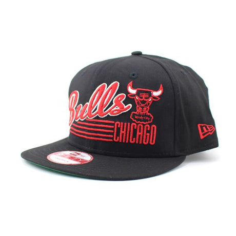 ニューエラ キャップ 9FIFTY スナップバック シカゴ ブルズ  SCRIPT-STRIPE SNAPBACK CAP BLACK  NEW ERA CHICAGO BULLS