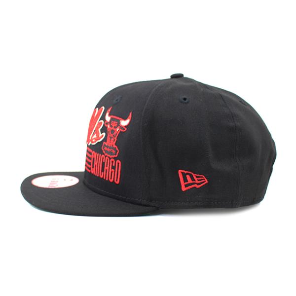 ニューエラ キャップ 9FIFTY スナップバック シカゴ ブルズ  SCRIPT-STRIPE SNAPBACK CAP BLACK  NEW ERA CHICAGO BULLS