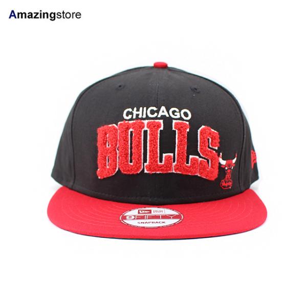 ニューエラ キャップ 9FIFTY スナップバック シカゴ ブルズ  NBA HWC CHENILLE-ARCH SNAPBACK CAP BLACK-RED  NEW ERA CHICAGO BULLS