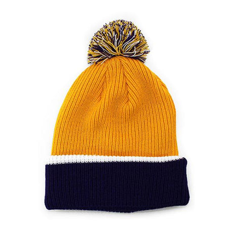 ニューエラ ニットキャップビーニー ミネソタ バイキングス  NFL FIRESIDE POM KNIT BEANIE PURPLE-GOLD  NEW ERA MINNESOTA VIKINGS