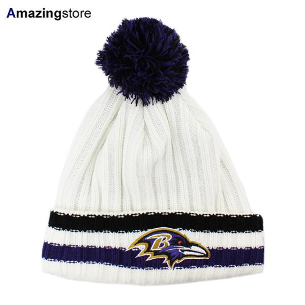 ニューエラ ニットキャップ ビーニー ボルチモア レイブンズ  NFL YESTER-YEAR KNIT BEANIE WHITE-BLACK-PURPLE  NEW ERA BALTIMORE RAVENS