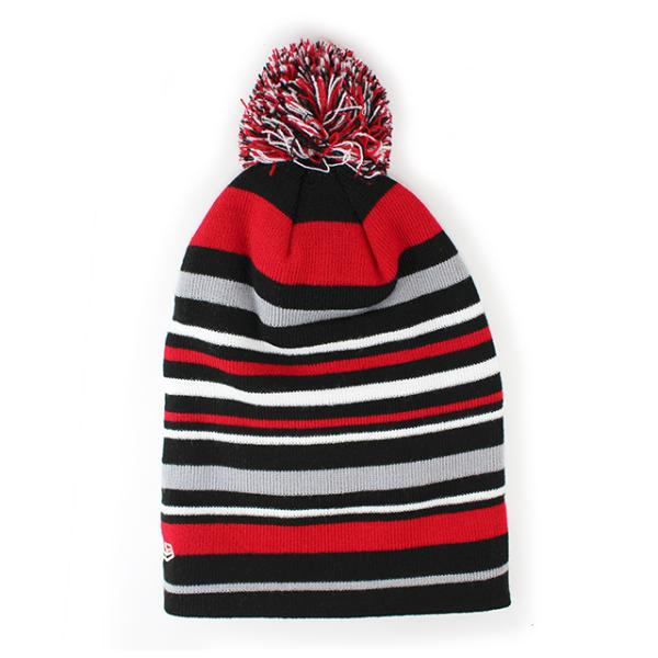 ニューエラ ニットキャップ ビーニー シカゴ ブルズ  NBA STRIPEOUT KNIT BEANIE CAP BLACK-RED-WHIT-EGREY  NEW ERA CHICAGO BULLS