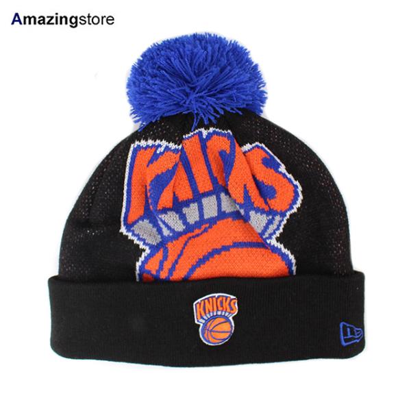 ニューエラ ニットキャップ ビーニー ニューヨーク ニックス NBA HWC-BIGGIE KNIT BEANIE BLACK  NEW ERA NEW YORK KNICKS