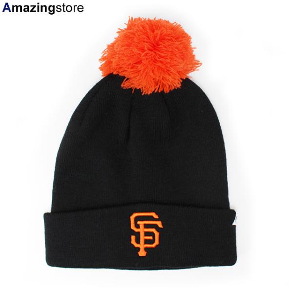 47ブランド ニットキャップ ビーニー サンフランシスコ ジャイアンツ  MLB POMPOM CUFF KNIT BEANIE CAP BLACK 47BRAND SAN FRANCISCO GIANTS