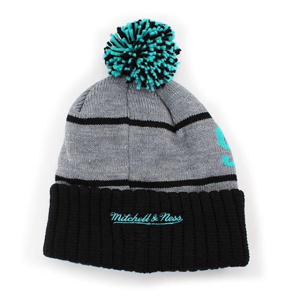 ミッチェル&ネス ニットキャップ ビーニー サンアントニオ スパーズ CUFFED KNIT BEANIE GREY-BLACK  MITCHELL&NESS SAN ANTONIO SPURS