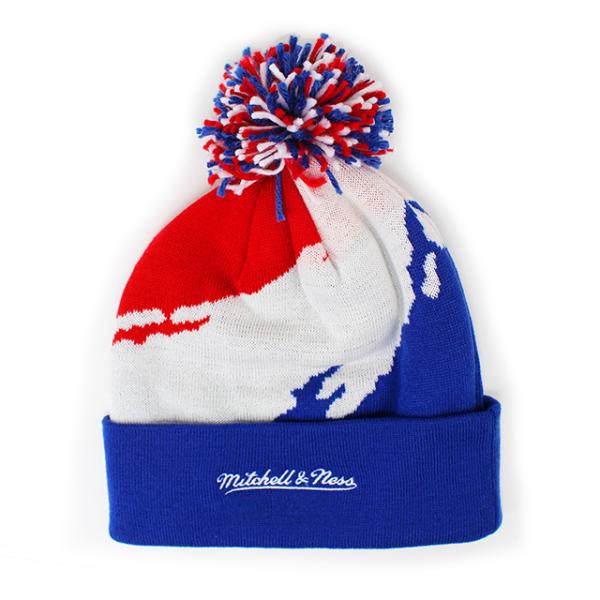 ミッチェル＆ネス ニットキャップ ビーニー フィラデルフィア 76ERS PAINTBRUSH POM KNIT BEANIE CAP