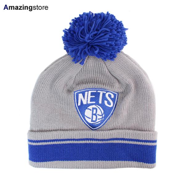 ミッチェル&ネス ニットキャップ ビーニー ブルックリン ネッツ XL-LOGO BEANIE GRAY