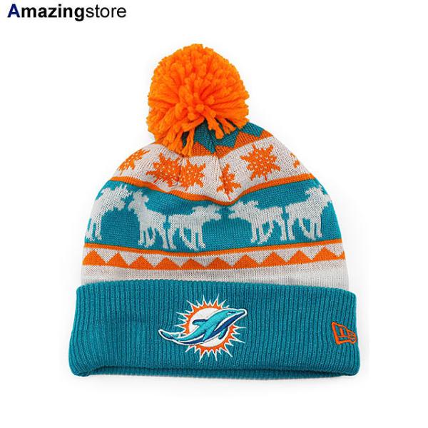 ニューエラ ニットキャップ ビーニー マイアミ ドルフィンズ  NFL THE MOOSER KNIT BEANIE AQUA  NEW ERA MIAMI DOLPHINS