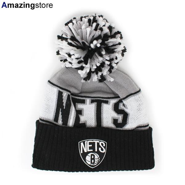 ニューエラ ニットキャップ ビーニー ブルックリン ネッツ NBA DERON WILLIAMS REP-UR-TEAM POM KNIT BEANIE CAP GREY